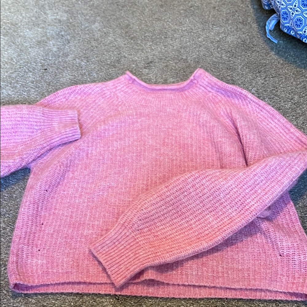Sophie Rue pink sweater high neck cropped
